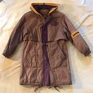 Rare Vintage Adventure Bound Long Leather Coat